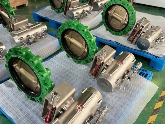 空気圧ラグバタフライバルブ アルミニウム青銅 EPDMシール 2~24インチ