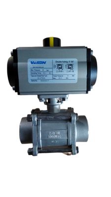 ASME B16.34 Pneumatic Ball Valve with 8Nm-4583N.m Torque and CF8/CF8M/CF3M Construction