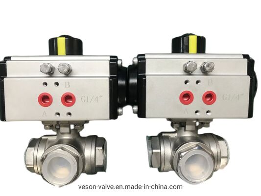 70NM出力トルク、耐腐食性、ナムール接続の空気圧ラック＆ピニオンアクチュエータ