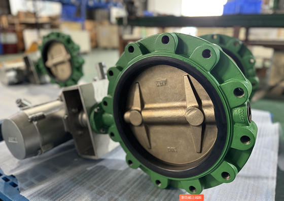 12インチ ANSI 150lb ラグバタフライバルブ NBRシート付き 高精度設定 リモートバルブ操作