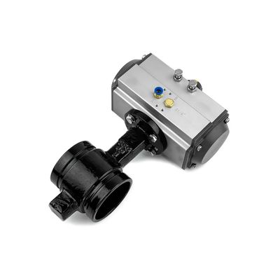 Scotch Yoke Pneumatic Actuator with Anodized Surface Treatment Compact Design and ISO5211 DIN3337 Standards for Precise Valve Control