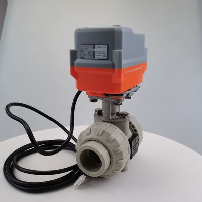 1.6MPa PPH UPVCの電気作動させた球弁の耐久性小型モーター弁